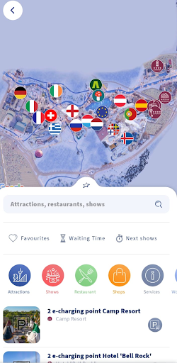 מפת פארק אירופה באפליקציה